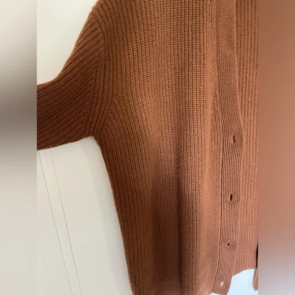 Jenni Kayne cashmere brown sweater size XS oversized - Picture 5 of 6